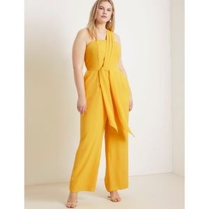 Yellow One Shoulder Jumpsuit